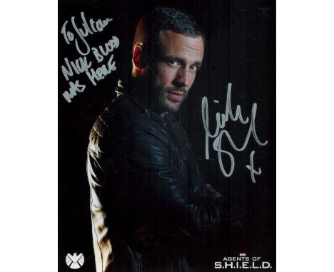 Nick Blood signed 10x8 dedicated colour photo. Marvel Agents of S. H. I. E. L. D British Actor. Good condition. All autograph