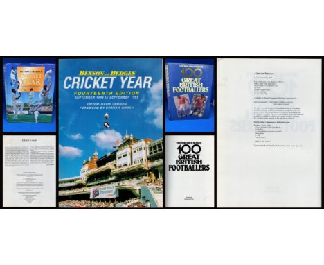 2 First edition unsigned sports book collection. First Edition Benson and Hedges Cricket Year (Fourteenth Edition 1994/95) Ha