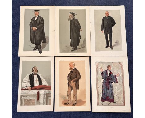 Vanity Fair print collection of 6 Prints. Titles include Fasti Etonenses Subject Arthur Benson MA Dated 4/6/1903, Marlborough