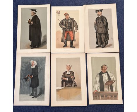 Vanity Fair print collection of 6 Prints. Titles include A Fashionable Canon Subject Canon Robert Eyton Dated 19/5/1898, He c