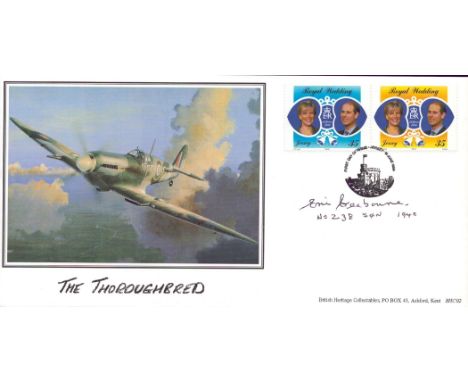 Eric Seabourne signed The Thoroughbred cover. 2 royal wedding jersey stamps and 1 postmark first day of issue 19 June 1999. G