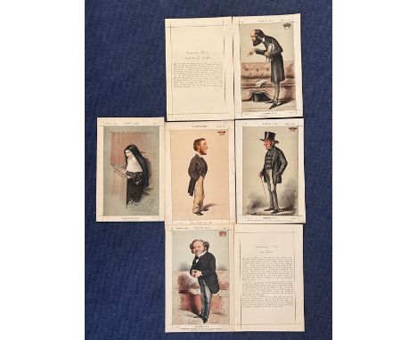 Vanity Fair print collection of 5 prints. Titles including Statesmen No 27 Subject The Duke of Somerset. Dated 7/8/1869, Stat