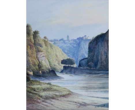 Kenneth Tadd - Pair of watercolours - Evening From The Sea Walls, 23cm x 34cm and First Up On The Morning Tide, 29.5cm x 21cm
