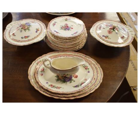 Royal Staffordshire Clarice Cliff dinner service decorated with the Nancy pattern   Condition: 