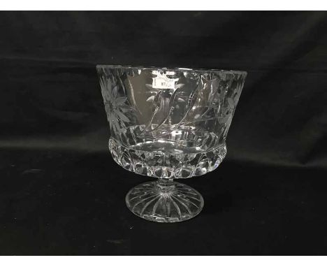 CRYSTAL CAMPANA VASEalong with part tea service 