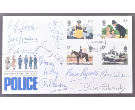 The Great Train Robbery - a 1979 Metropolitan Metropolitan Police First Day Cover / FDC signed by x10 members of the gang inc