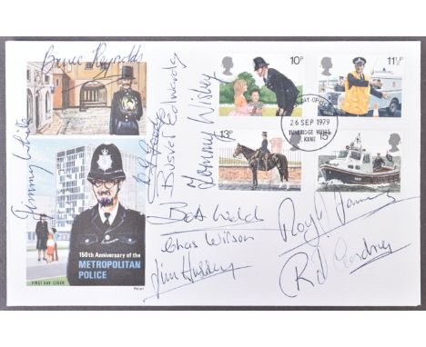 The Great Train Robbery - a 1979 Metropolitan Metropolitan Police First Day Cover / FDC signed by x10 members of the gang inc