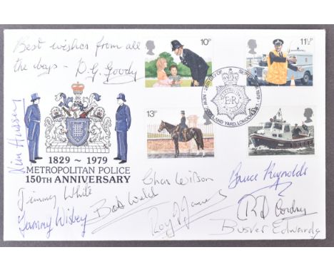 The Great Train Robbery - a 1979 Metropolitan Metropolitan Police First Day Cover / FDC signed by x10 members of the gang inc