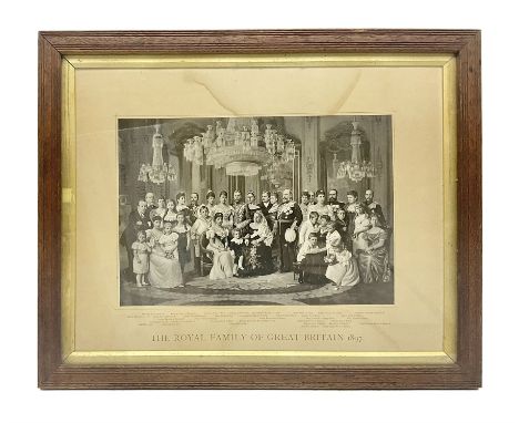 Late Victorian photographic print, of the Royal Family of Great Britain 1897