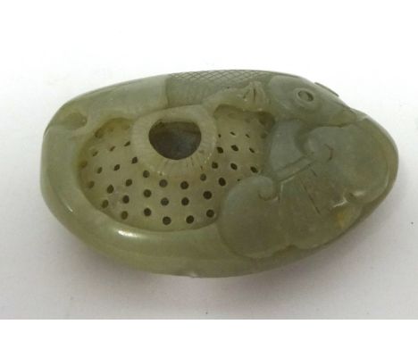 A Jade small brush washer