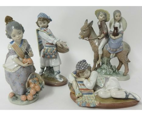 Four Lladro figures, Continental children (4)