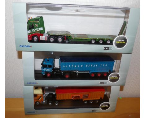 Oxford 1.76 x 3 Ronnie Evans Bulk Tipper, Alfred Hymas Bulk Tipper, Cazow Low Loader.  P&amp;P Group 2 (£18+VAT for the first