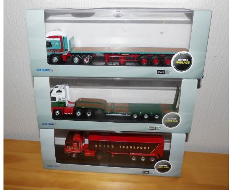 Oxford 1.76 x 3 Stobart Low Loader, Reids Bulk Tipper, Pollock ERF Flatbed. P&amp;P Group 2 (£18+VAT for the first lot and £2