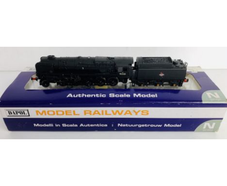 Dapol N Gauge ND-090K Class 9F BR Early Crest 92233 Single Chimney Steam Loco - Boxed. P&amp;P Group 1 (£14+VAT for the first
