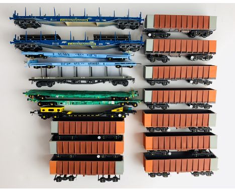 16x Kit Built &amp; Ready To Run 4mm 'FITTED WITH P4 WHEEL SETS' Wagons - All Lacking Couplings - Some Parts Missing - Viewin