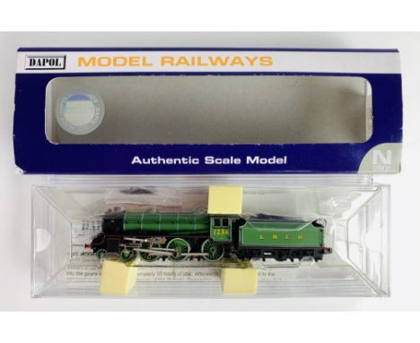 Dapol N Gauge ND-120D B1 LNER Green No.1234 Steam Loco - Boxed. P&amp;P Group 1 (£14+VAT for the first lot and £1+VAT for sub