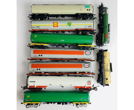 9x 4mm Tanker Wagons SPARES / REPAIRS ONLY - Most Have Parts Missing, Some Have P4 Wheel Sets Fitted / Some Have OO Gauge Whe