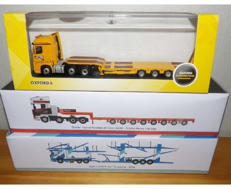 Oxford 1.76 x3 JCB X 1 Smiths Heavy Haulage x 1 Evo ECM Car Transporter. P&amp;P Group 1 (£14+VAT for the first lot and £1+VA