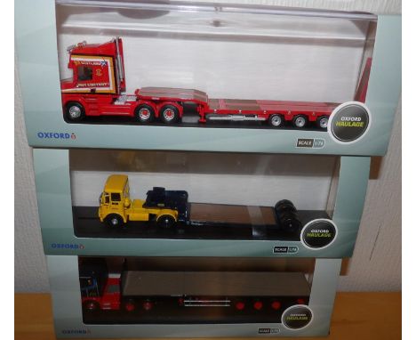 Oxford 1.76 x 3 NCB Mines Rescue, Sandy Kydd Lowloader, Ian Craig Scania Flatback.  P&amp;P Group 2 (£18+VAT for the first lo
