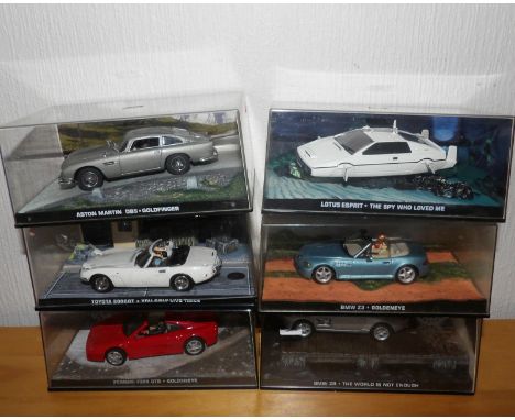 1.43 Scale 6 x James Bond Models mixed Movies. P&amp;P Group 2 (£18+VAT for the first lot and £2+VAT for subsequent lots) 