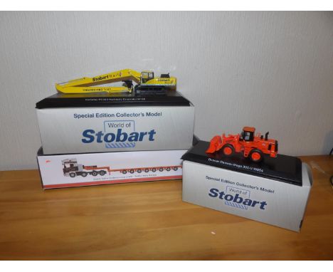 Atlas Collection 1.76 Scale x 2 Eddie Stobart Collection + 1 Oxford 1.76 Smiths Heavy Haulage. P&amp;P Group 2 (£18+VAT for t