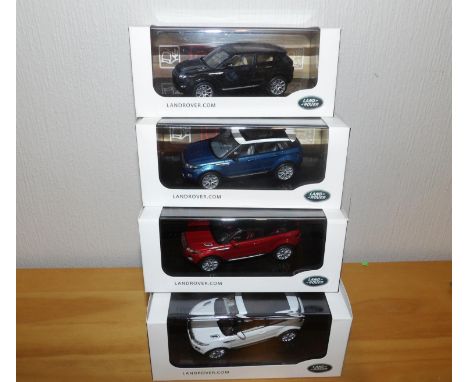 IXO 1.43 Scale x 4 Land Rover Evoque Special Dealer Models 3 &amp; 5 Doors. P&amp;P Group 2 (£18+VAT for the first lot and £2