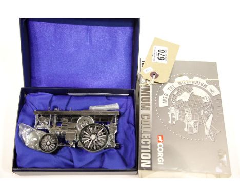 Corgi 80107 Fowler B6 Super Lion showmans engine, chrome plated Millennium issue. P&amp;P Group 1 (£14+VAT for the first lot 