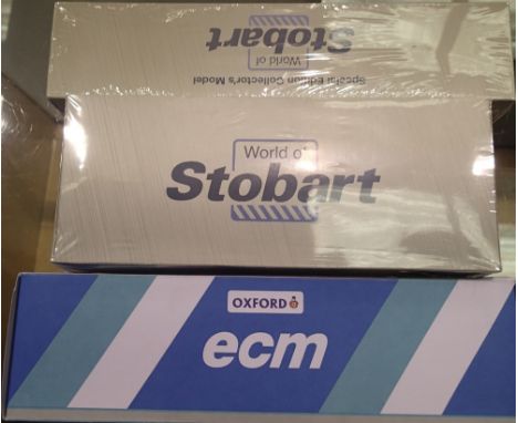 Atlas Collection 1.76 x 2 Eddie Stobart Collection + 1 Oxford 1.76 ECM Car Transporter. P&amp;P Group 2 (£18+VAT for the firs