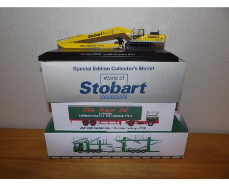 Atlas 1.76 x 2 Eddie Stobart Collection + 1 Oxford 1.76 Woodside Car Transporter. P&amp;P Group 2 (£18+VAT for the first lot 