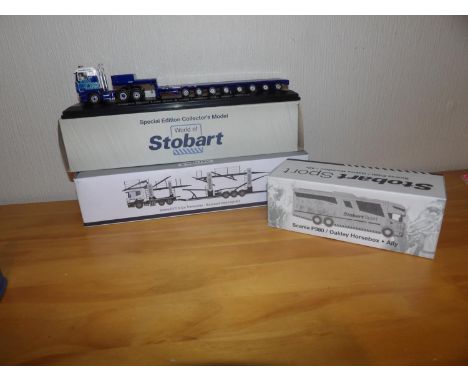 Atlas Collection 1.76 x 2 Eddie Stobart Collection + 1 Oxford 1.76 Robinsons Car Transporter. P&amp;P Group 2 (£18+VAT for th