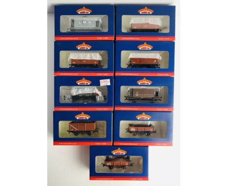9x Bachmann OO Gauge Assorted Freight Wagons - To Include:2x 38-385, 38-552, 38-476, 2x 37-355C, 38-553, 37-226F, 38-400 - Al