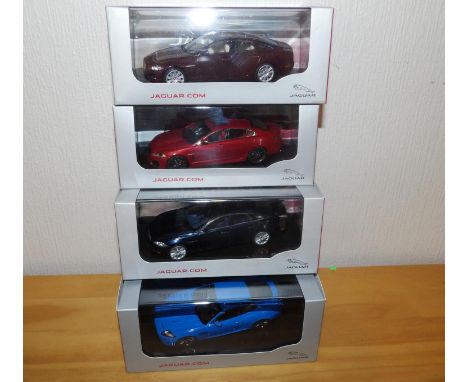 IXO 1.43 Scale x 4 Jaguar Cars Special Dealer Models 2 x XJ, XKR-S, XFR. MODELS. P&amp;P Group 2 (£18+VAT for the first lot a