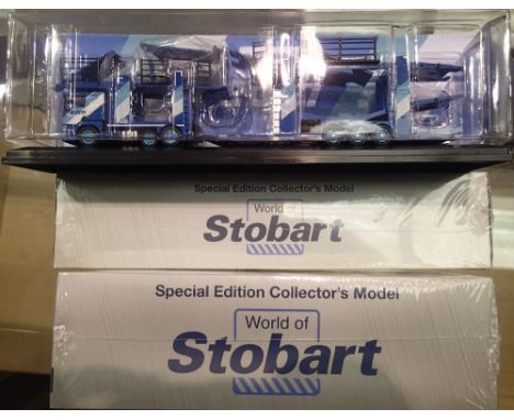 Atlas Collection 1.76 x 2 Eddie Stobart Collection + 1 Oxford 1.76 ECM Car Transporter. P&amp;P Group 2 (£18+VAT for the firs