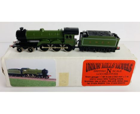 Union Mills N Gauge Class B12/3 4-6-0 Loco LNER Green Livery - Boxed. P&amp;P Group 1 (£14+VAT for the first lot and £1+VAT f
