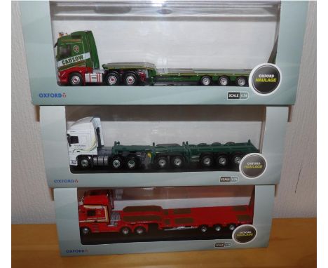 Oxford 1.76 x 3 Sandy Kydd Low Loader, Cadzow Low Loader, Freightliner Skeletal.  P&amp;P Group 2 (£18+VAT for the first lot 