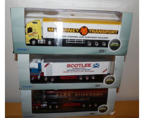 Oxford 1.76 x 3 McBurney Transport, Scotlee ERF, Alex Anderson Volvo Moving Floor. P&amp;P Group 2 (£18+VAT for the first lot