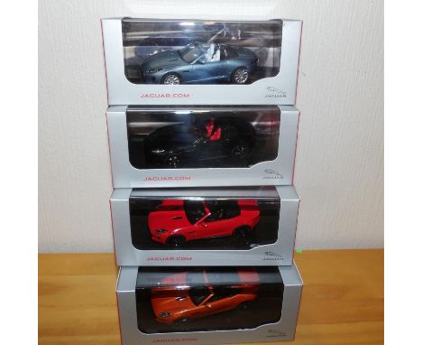 IXO 1.43 Scale x 4 Jaguar Cars Special Dealer Models Jaguar F-Type V8 Sports. P&amp;P Group 2 (£18+VAT for the first lot and 