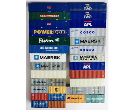 31x OO Gauge Wagon Containers - Mostly by Bachmann, Dapol &amp; Hornby - All Unboxed. P&amp;P Group 2 (£18+VAT for the first 