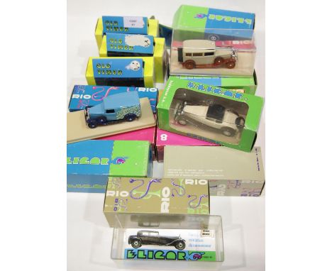 Seven Rio, five Elagor and three Igra model vintage cars, all boxed.  P&amp;P Group 2 (£18+VAT for the first lot and £2+VAT f