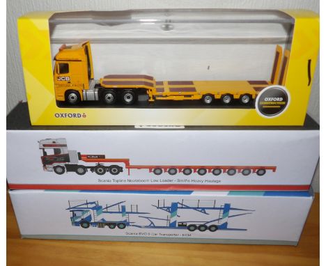 Oxford 1.76 x3 JCB X 1 Smiths Heavy Haulage x 1 Evo ECM Car Transporter. P&amp;P Group 2 (£18+VAT for the first lot and £2+VA