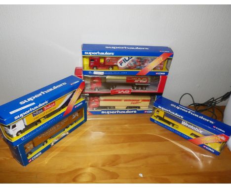 6x Corgi 1.64 Scale Superhaulers Trucks. P&amp;P Group 2 (£18+VAT for the first lot and £2+VAT for subsequent lots) 