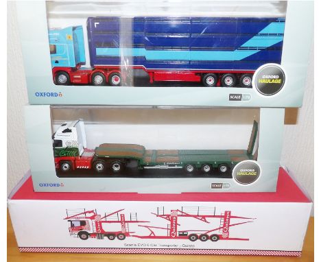 Oxford 1.75 x 3 Anderson Livestock, Quinns Car Transporter, Stobart Low Loader.  P&amp;P Group 2 (£18+VAT for the first lot a