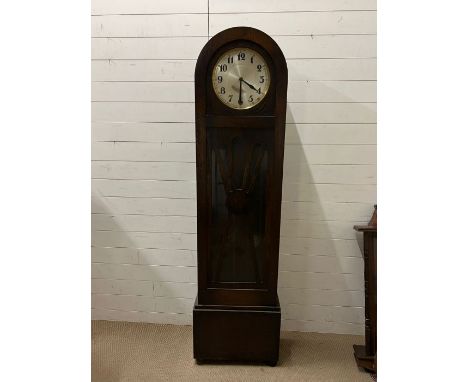 An Art Deco wall clock with pendulum but no weights 