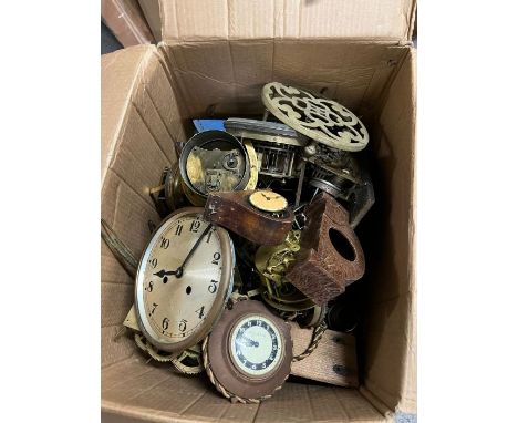 A large selection of clock parts, various makers and clock fittings 