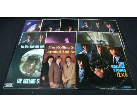 THE ROLLING STONES - Collection of 10 mainly original UK albums with titles to include The Rolling Stones x 2, The Rolling St