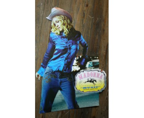 MADONNA - collection of 3 x roller banners and a cardboard display to promote her eighth studio album ''Music''.  The roller 