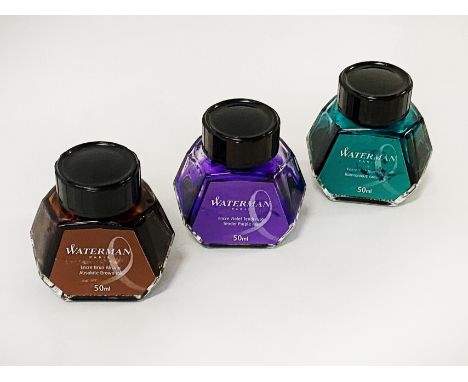 THREE BOTTLE OF WATERMAN INK