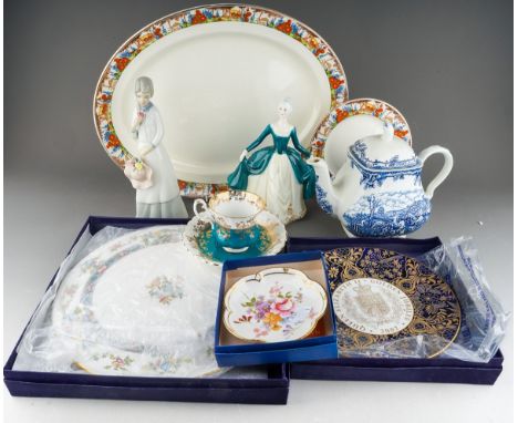 Assorted ceramics to include: part 1930s dinner service decorated with County Cottage (a/f); Royal Albert Regal Series cups, 