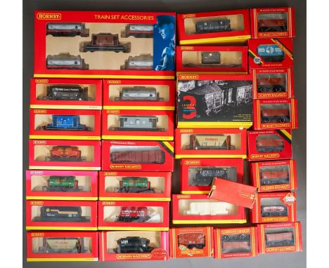 A collection of Hornby Railways and Hornby 00 gauge boxed rolling stock and wagons to include: R079 BR Mineral Wagons (5), R2