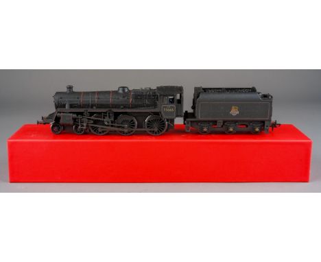 Bachmann Branch Line - an OO gauge 4-6-0 locomotive and tender, Standard 4MT class, op no 75065 BR black livery, weathered